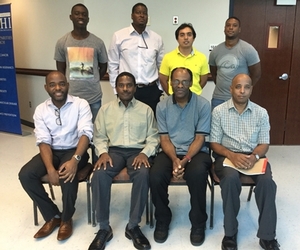 Dr. Richard Taylor, associate professor in the department of chemistry at the University of West Indies at Saint Augustine (Trinidad and Tobago) is seated front row, far left.